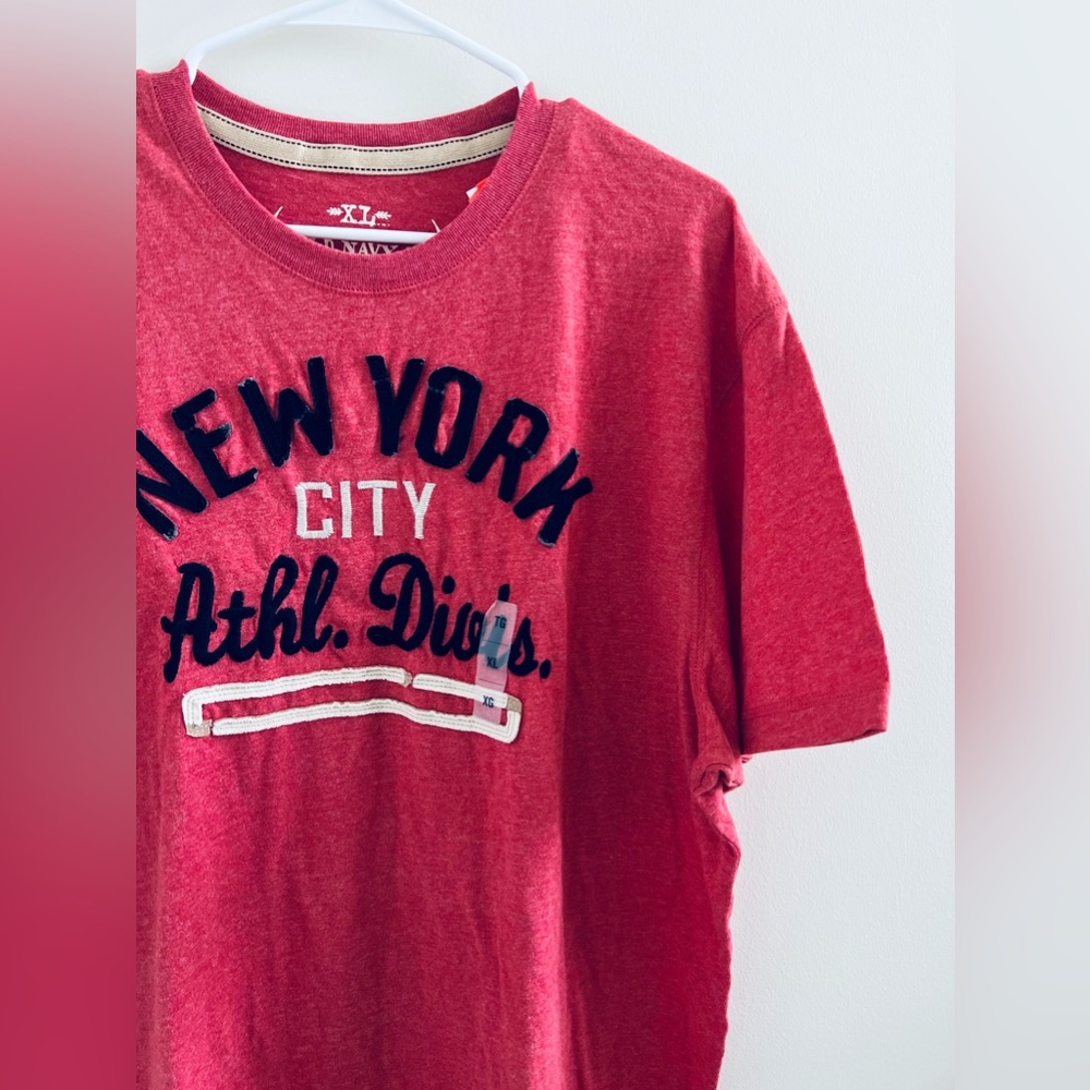 NWT Old Navy Vintage NYC Athletic Division Embroidered Soft & Cozy Tee Size XL